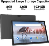 Tableta de 10 pulgadas Android 15 Tablets con estuche Stylus 8GB RA...