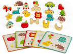 Janod Juego de reconocimiento Memory Touch - 21 piezas de madera - Edades 3+ - J05318