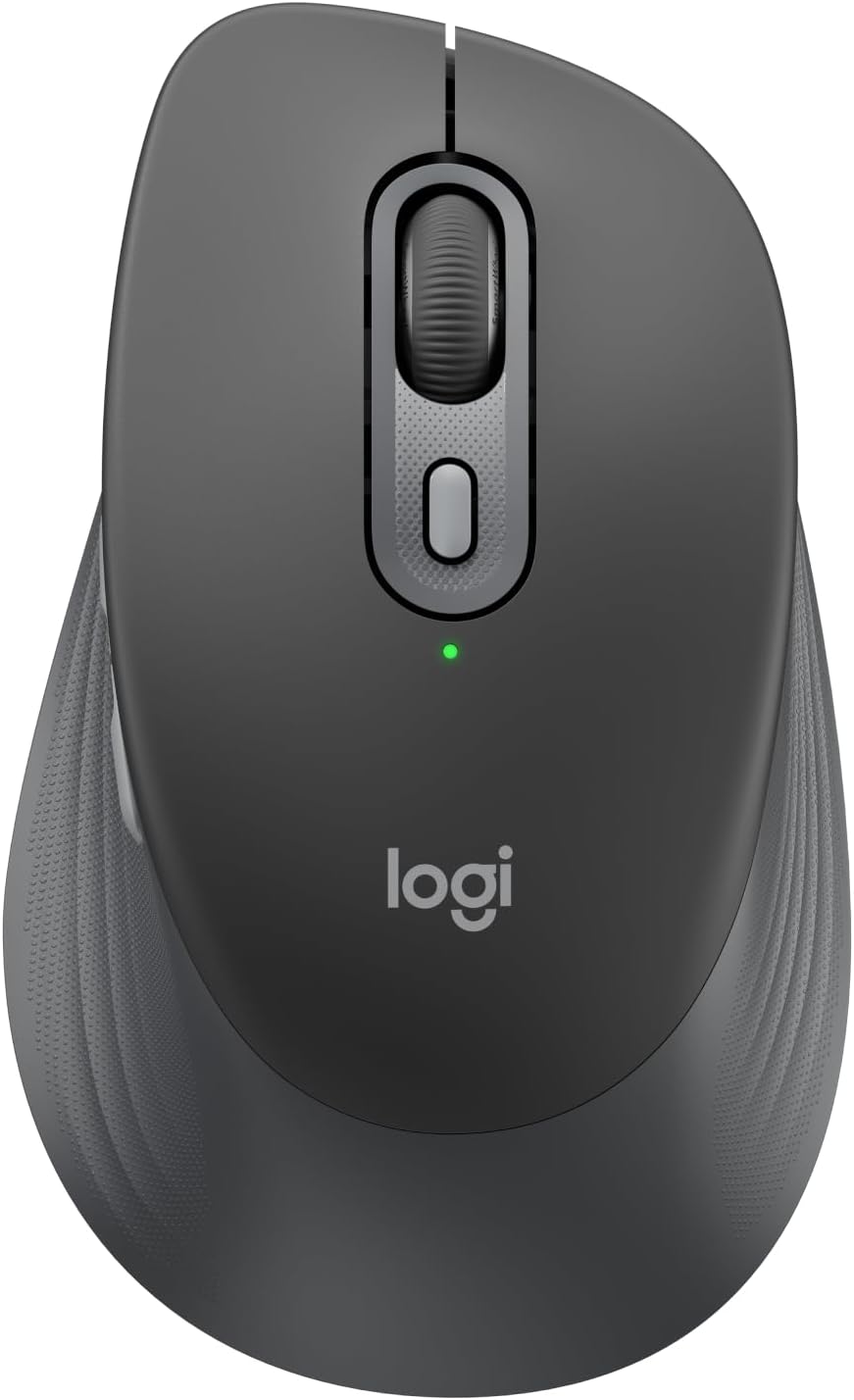 Logitech Signature Comfort M840 L Ratón Inalámbrico Bluetooth - Blanco, Grafito, Cojín sin palma