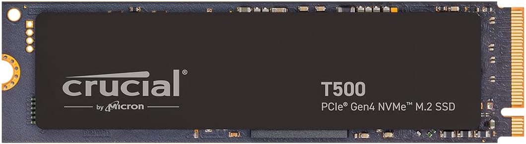 Crucial SSD T500 PCIe Gen4 NVMe de 1 TB, hasta 7,300 MB\/s, TLC NAN...