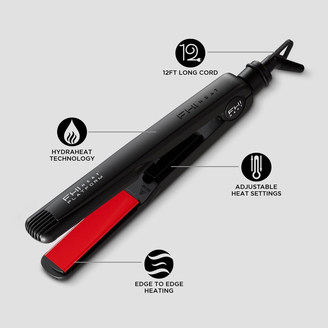 FHI HEAT Plancha de pelo de turmalina Platform Pro Styling para tod...