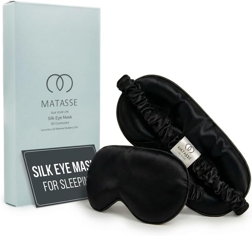 MATASSE - Máscara para dormir 100% seda de morera, 22 momme grado 6A, color