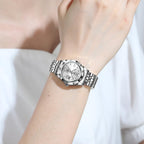 OPK Reloj de pulsera para mujer de acero inoxidable para mujer