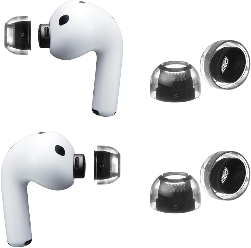 Reemplazo de almohadillas de cristal para AirPods Pro 3, almohadillas para los oídos AirPods Pro con ajuste seguro, agarre antideslizante, aislamiento de ruido, silicona premium, accesorios para