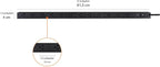 Amazon Basics Regleta protectora de sobretensiones, 12 tomas, resistente, metal, 600 julios, cable de extensión de 6 pies, amplio espaciado, montable, negro
