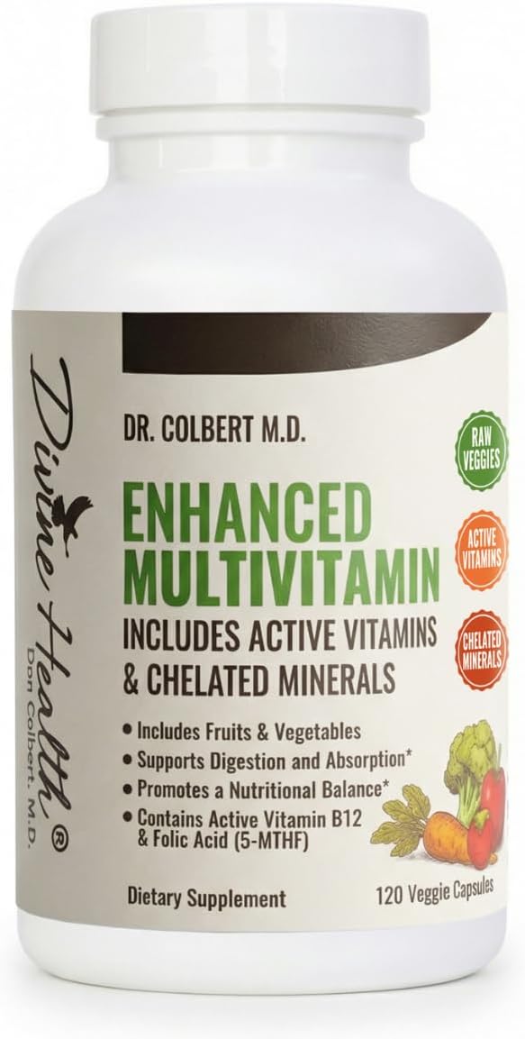 Dr. Colbert, MD multivitamínico mejorado más minerales quelados Vit...