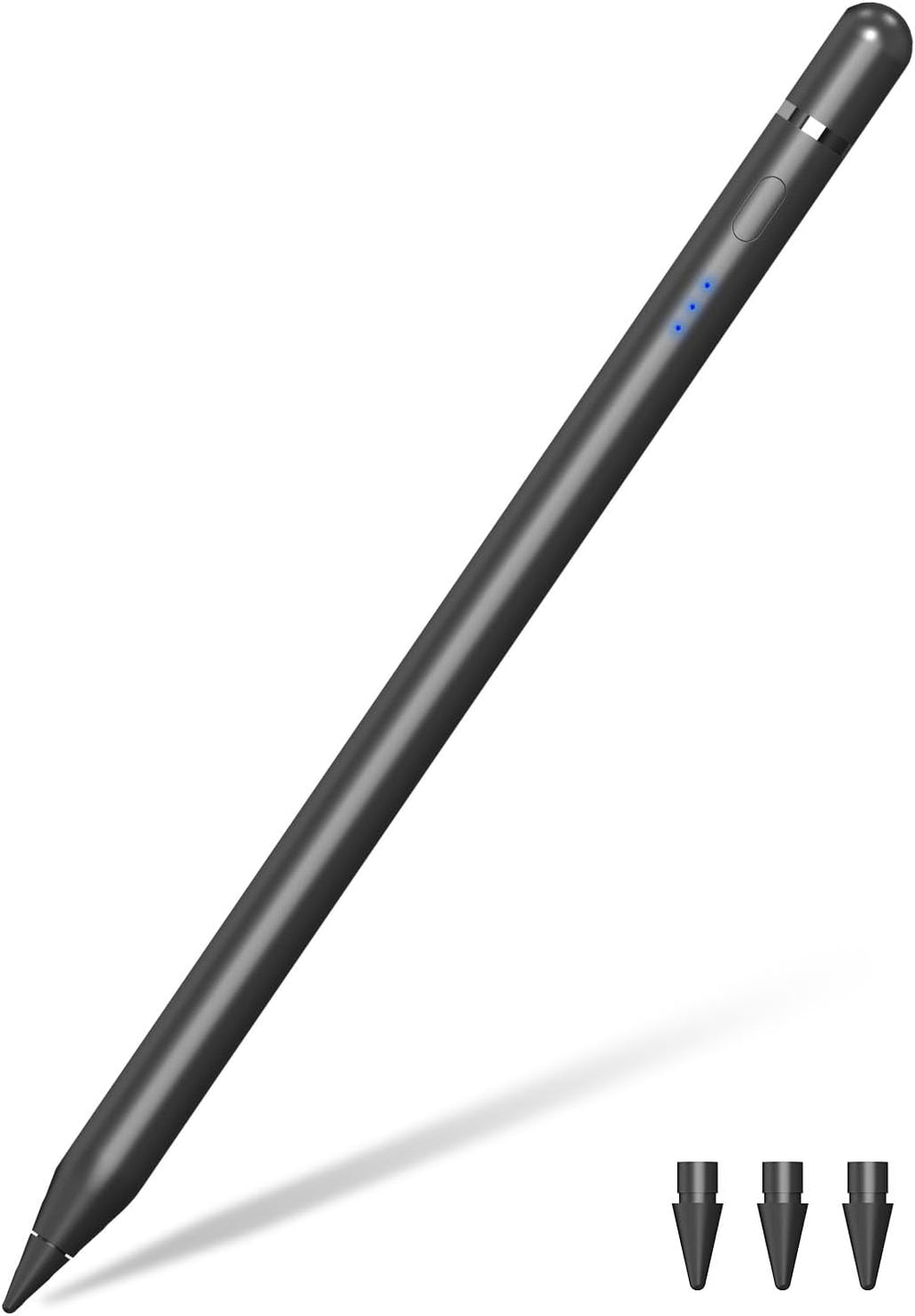 Lápiz óptico para iPad 2018-2026, lápiz de carga inalámbrica para iPad de 2ª generación y 1ª generación con sensibilidad de inclinación y rechazo de palma, 2 lápices de carga rápida para iPad A16 Pro