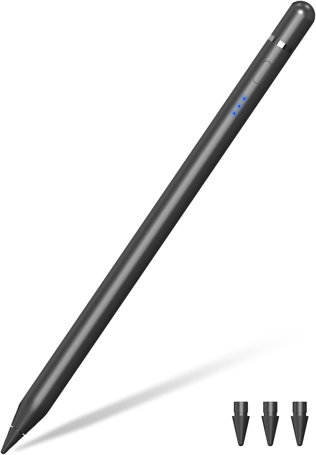 Lápiz óptico para iPad 2018-2026, lápiz de carga inalámbrica para iPad de 2ª generación y 1ª generación con sensibilidad de inclinación y rechazo de palma, 2 lápices de carga rápida para iPad A16 Pro