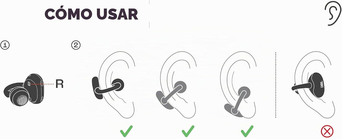 JBL Soundgear Clips - Auriculares abiertos para conciencia situacional
