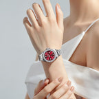OLEVS Relojes para Mujer de Vestir Lujo Acero Inoxidable a Prueba de Agua Reloj de Muñeca