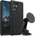 Rokform - Funda ultra resistente para Galaxy S24 + soporte magnético para teléfono con succión para parabrisas