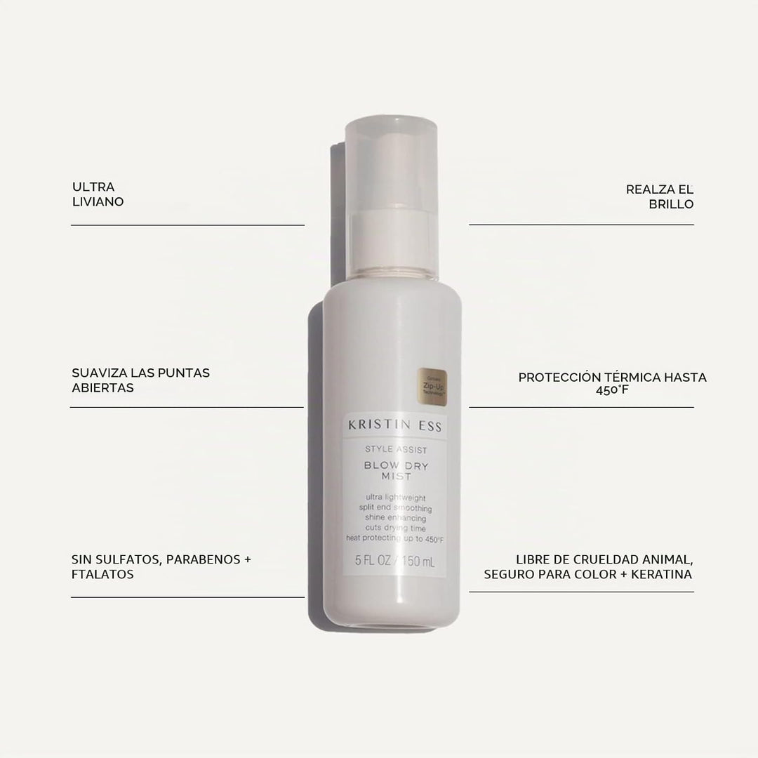 Kristin Ess Plancha alisadora + Style Assist Heat Protectant Spray...