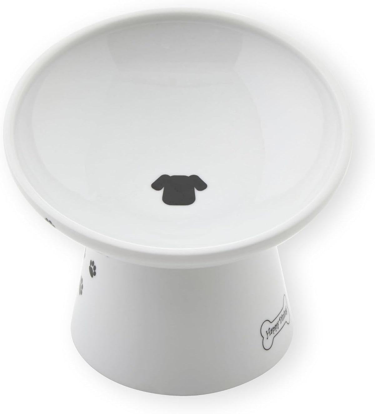Necoichi - Cuenco elevado para comida para perros, inclinado 15° (perro, inclinado extraancho)