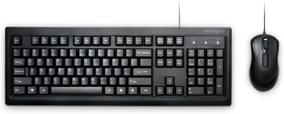 Kensington Juego de escritorio con teclado Valu con cable, 104 tecl...