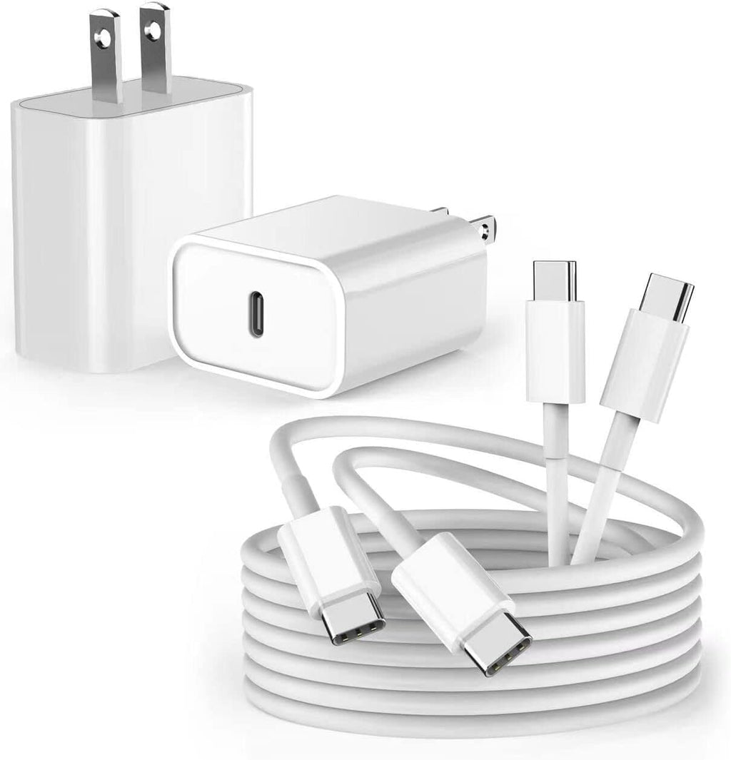 Cargador rápido para iPad de 10 pies, cable de carga para iPad Pro [paquete de 2] cable USBC a USB C de 10 pies, cable para iPad, cargador USB C de 20W, bloque de carga para iPad para iPad 10, iPad