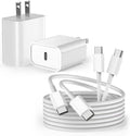 Cargador rápido para iPad de 10 pies, cable de carga para iPad Pro [paquete de 2] cable USBC a USB C de 10 pies, cable para iPad, cargador USB C de 20W, bloque de carga para iPad para iPad 10, iPad