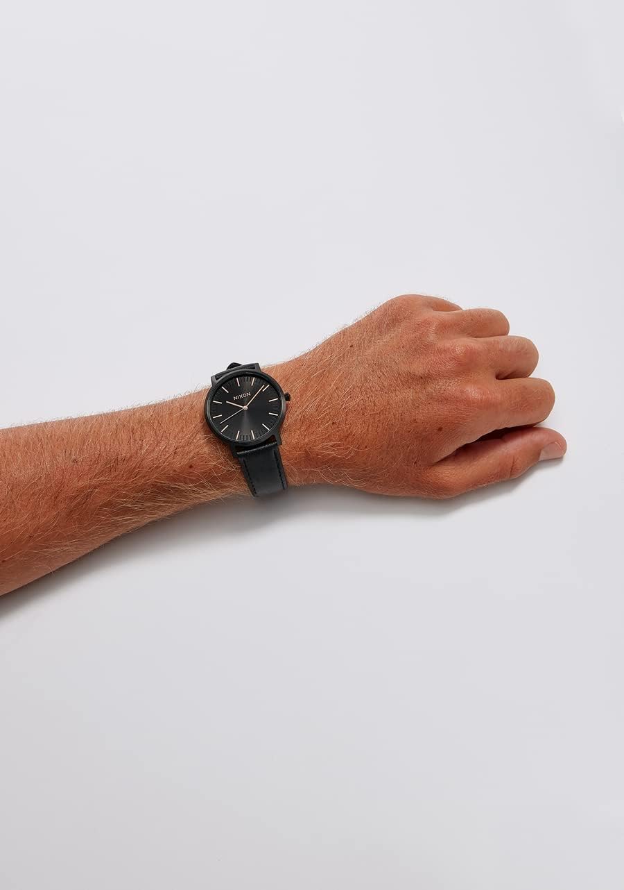 Nixon Porter Leather A1058 Reloj de pulsera para hombre resistente al agua 50m (correa de cuero de 20-18mm / 0.70-0.78 pulgadas y esfera de reloj de 40mm / 1.5 pulgadas)