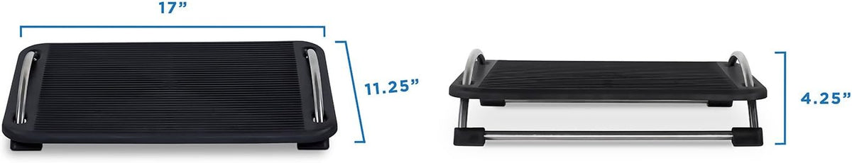 Lámpara Mount-It! Reposapiés debajo del escritorio, patas cromadas, inclinación y