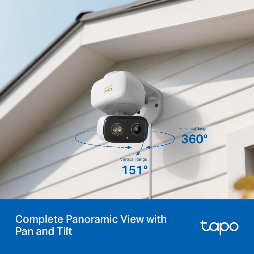 Tapo 3K 5MP Cámara de seguridad Pan\/Tilt para interiores\/exterior...