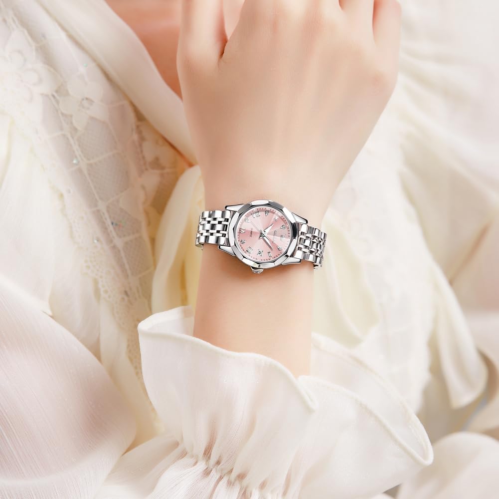 OLEVS Reloj de moda impermeable de lujo para mujer