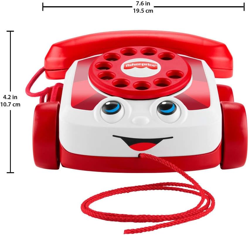 Fisher-Price Teléfono de charla roja para bebé edición del