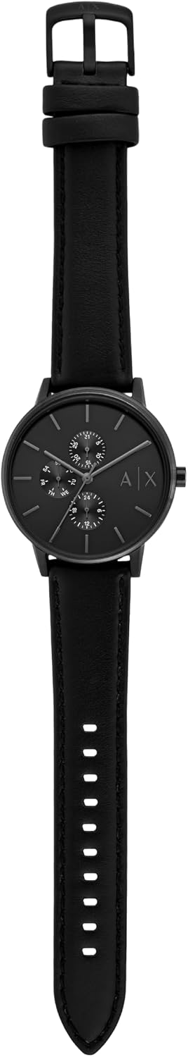 A|X Armani Exchange Reloj para hombre con pantalla analógica de tres manecillas y correa de acero inoxidable o cuero, reloj para hombre