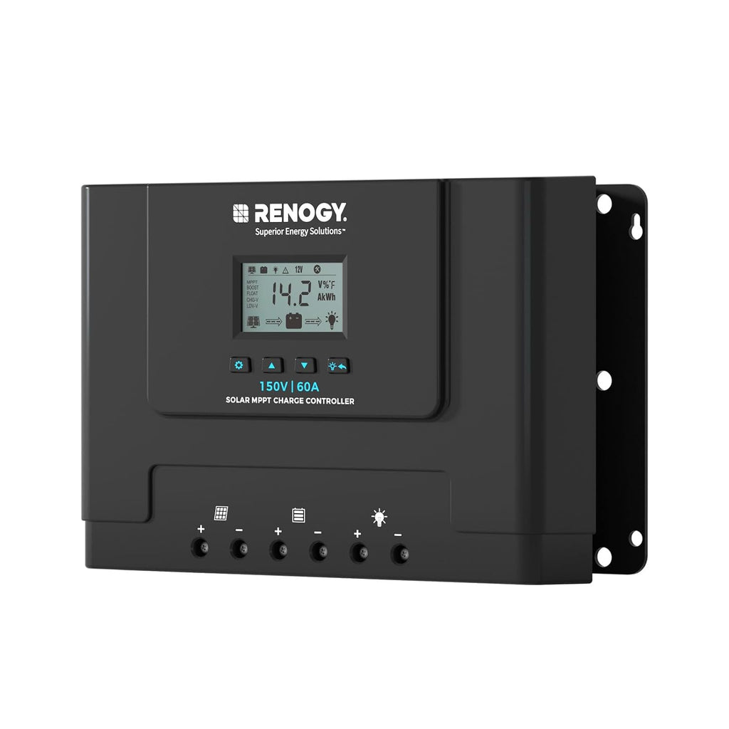 Renogy Controlador de carga solar MPPT de 60 A, 12 V/24 V/36 V/48 V