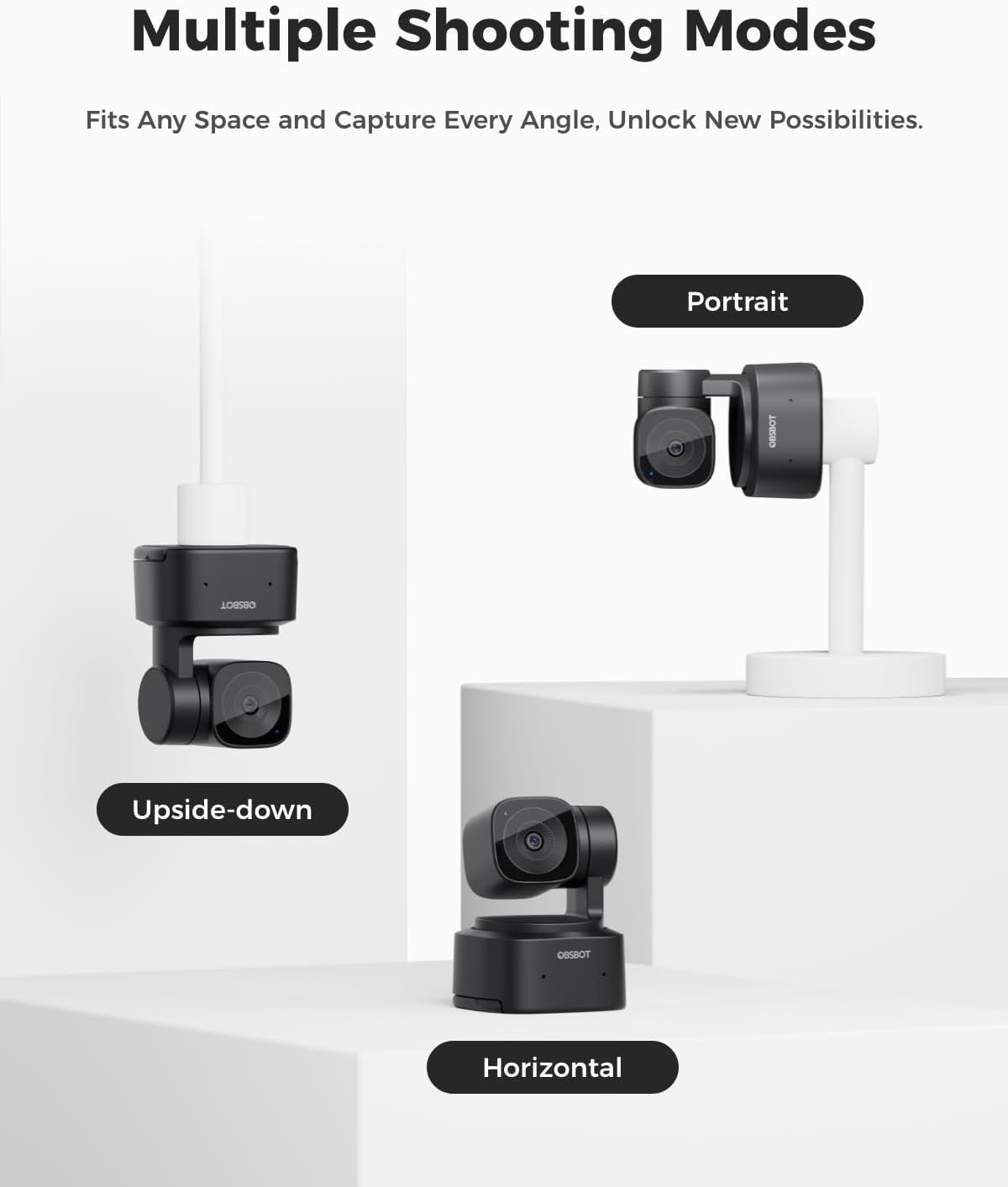 OBSBOT Tiny SE Cámara web PTZ 1080P con seguimiento por IA, con mini trípode