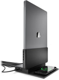 Brydge ProDock Duo TB4 - Estación de acoplamiento para MacBook, monitor dual 4K 60Hz | Base vertical Thunderbolt 4 para MacBook Pro 14/16 y Air 13/15 (M1-M5), 12 puertos, 96W, MagSafe | Funda Air de