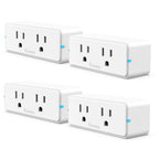 Govee Dual Smart Plug 4 Pack, 15A WiFi Bluetooth Outlet, 2-en-1 Design