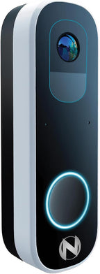Night Owl 2K Timbre de video inteligente con batería y Wi-Fi de doble alimentación - Negro