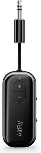 Twelve South AirFly SE, Transmisor de Audio Bluetooth Inalámbrico para AirPods/Auriculares Inalámbricos o con Cancelación de Ruido; Usar con Cualquier Conector de Audio de 3.5 mm en Aviones, Equipos