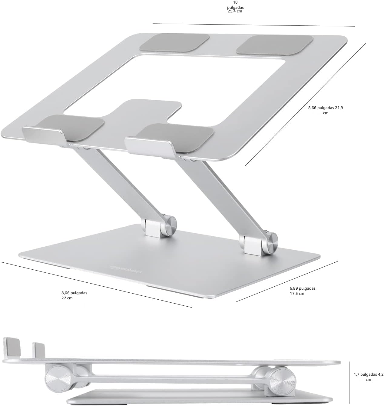 Amazon Basics Soporte ergonómico resistente y portátil para laptop...