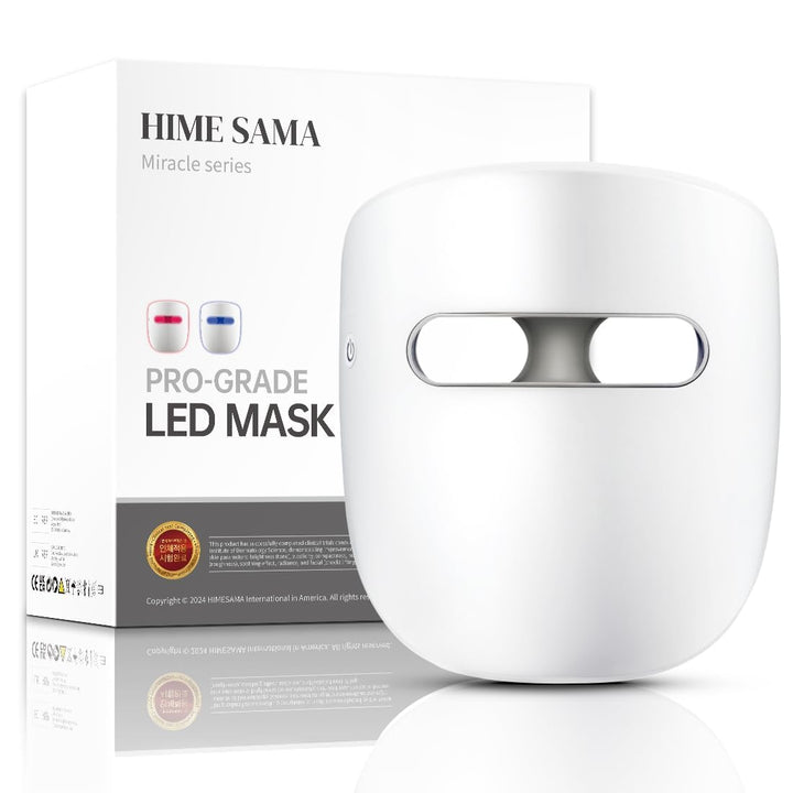 HIME SAMA Máscara facial LED, máscara LED de 8 colores para el cuid...