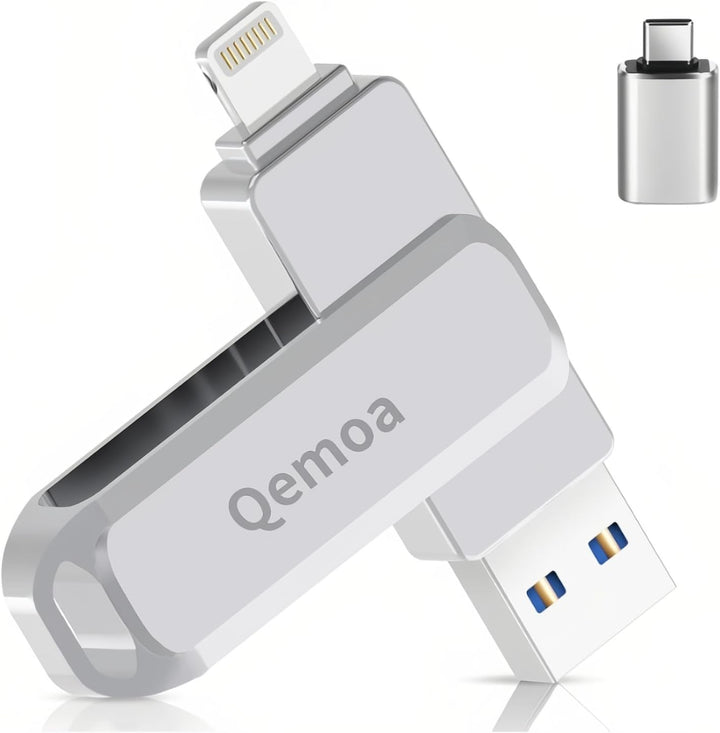Memoria USB de 512 GB con certificación MFi para iPhone, almacenami...