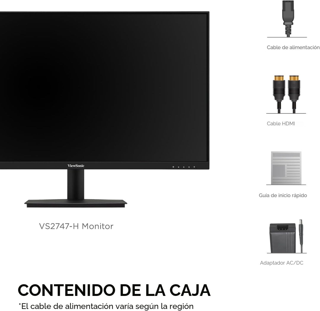 ViewSonic VS2747-H Monitor IPS de 27 pulgadas 1080p con 100Hz, frec...