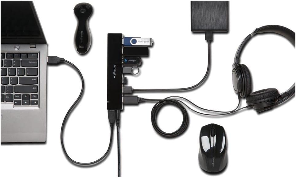 Kensington, K39123AM, hub USB 3.0 de 7 puertos