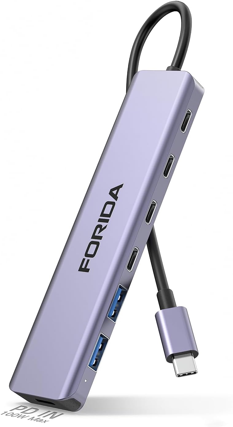 FORIDA, hub USB 2.0 de 7 puertos