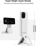 MOFT Soporte de trípode para teléfono y funda para iPhone 16 Pro Max, ajuste de ángulo e imanes fuertes y compatible con MagSafe MOVAS Invisible Selfie Stick, Misty Cove