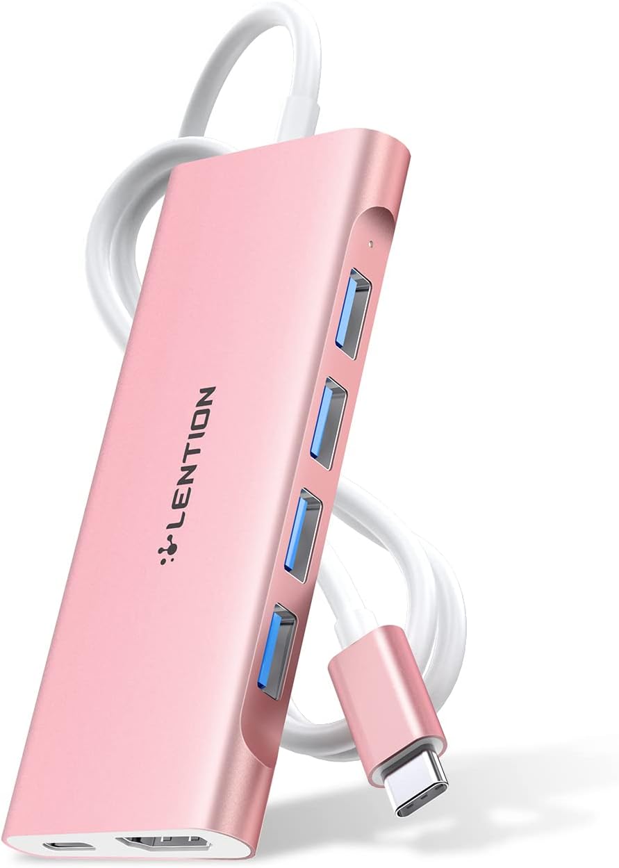LENTION, CB-TP-C35H-1M-ROG-US-1, hub USB de 4 puertos