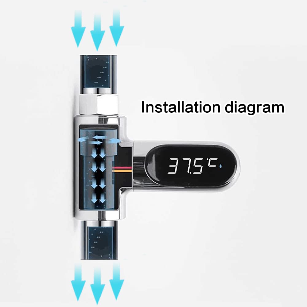 Termómetro de ducha con pantalla digital LED para baño de bebé, baño