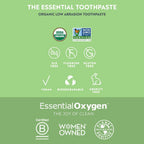 Essential Oxygen Pasta dental orgánica certificada BR, 4 Ounce (Paquete de 2)