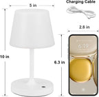 Lámpara Kakanuo Lámpara de ducha inalámbrica blanca impermeable, lámpara de mesa recargable con batería de 4000 mAh, luz de escritorio táctil regulable para exteriores, cocina, baño, campamento, patio, IP54