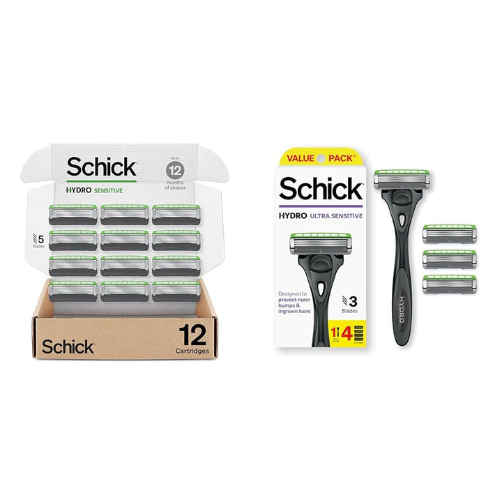 Schick Hydro Sensitive - Recambios para maquinilla de afeitar 12 un...