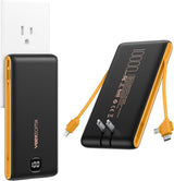 Cargador Portátil Power Bank con Cables Integrados y Enchufe de Par...