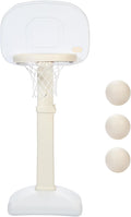 Little Tikes Colección Cloud - Juego de baloncesto TotSports Easy Score con 3 pelotas - Blanco