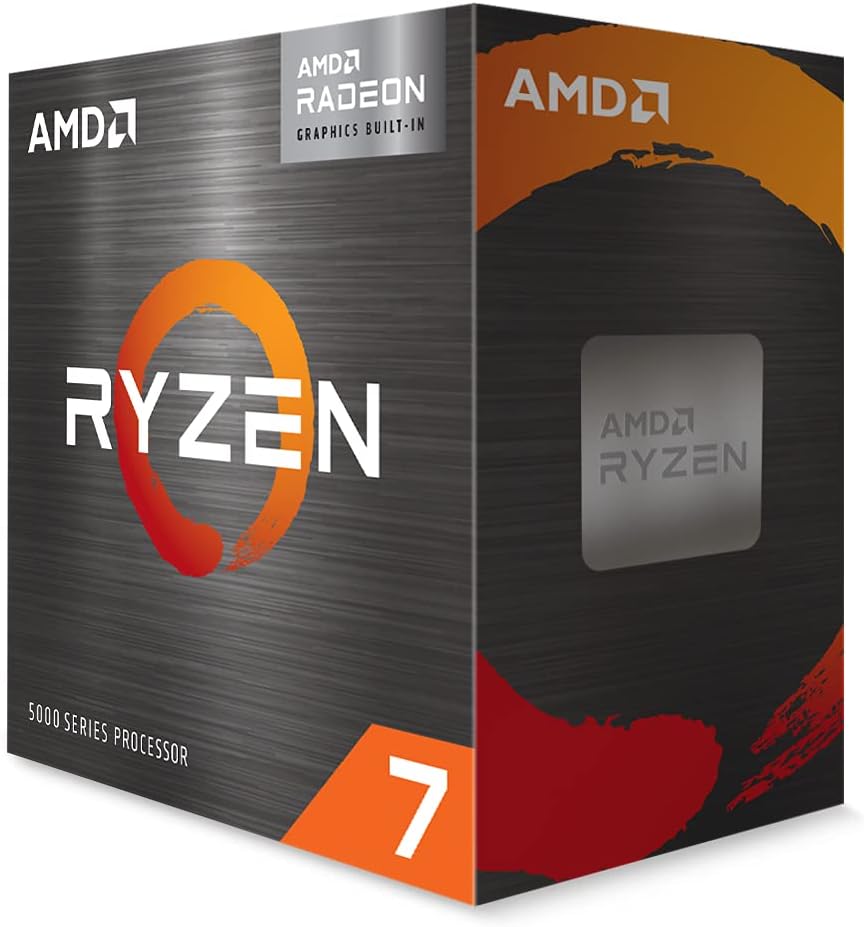Procesador de escritorio AMD Ryzen™ 7 5700G de 8 núcleos, 16 hilos...