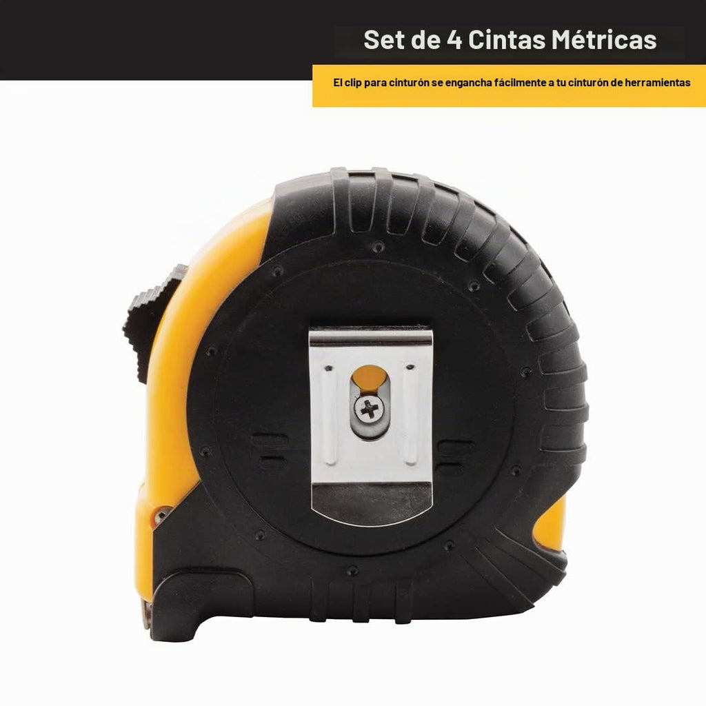 Titan Cinta métrica 10902 con marcas estándar de fácil lectura y estuche duradero, juego de 4 piezas, 12 pies, 16 pies, 25 pies y 33 pies