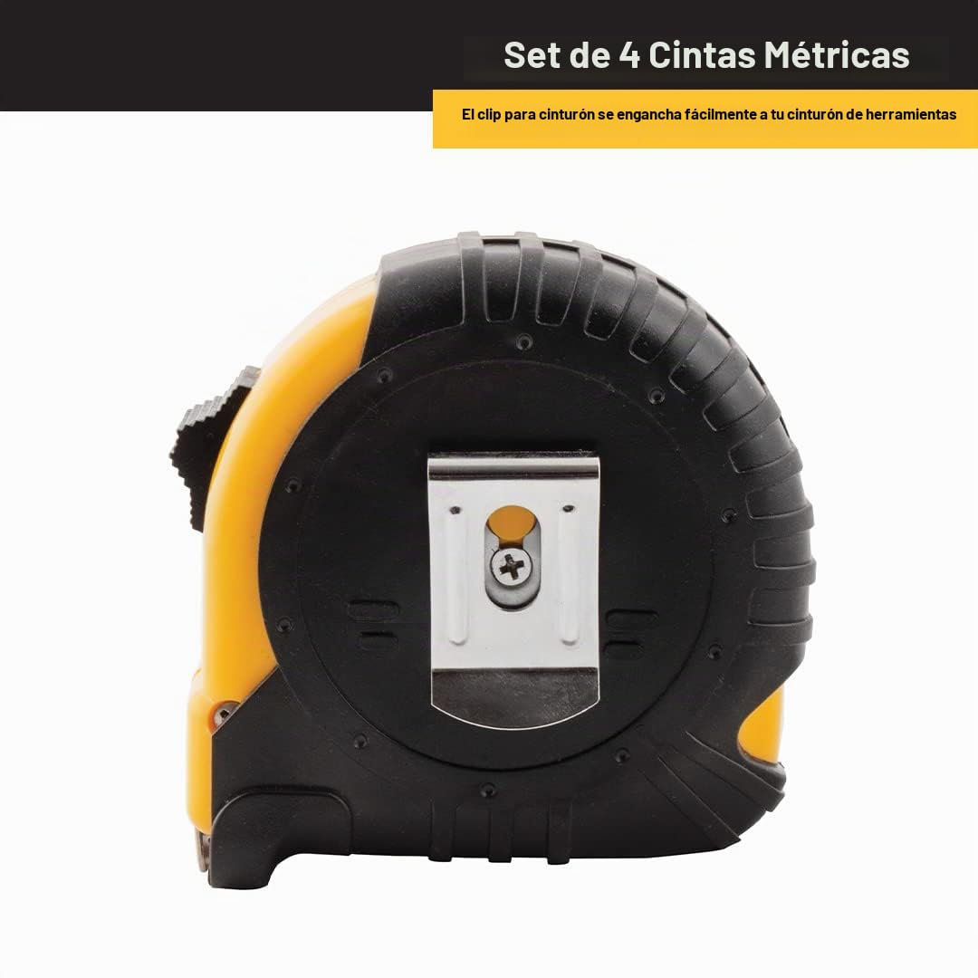 Titan Cinta métrica 10902 con marcas estándar de fácil lectura y estuche duradero, juego de 4 piezas, 12 pies, 16 pies, 25 pies y 33 pies
