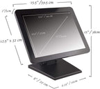 Angel POS Monitor multi-táctil retroiluminado capacitivo LED de 17 pulgadas, pantalla táctil plana verdadera del diseño sin fisuras, VGA